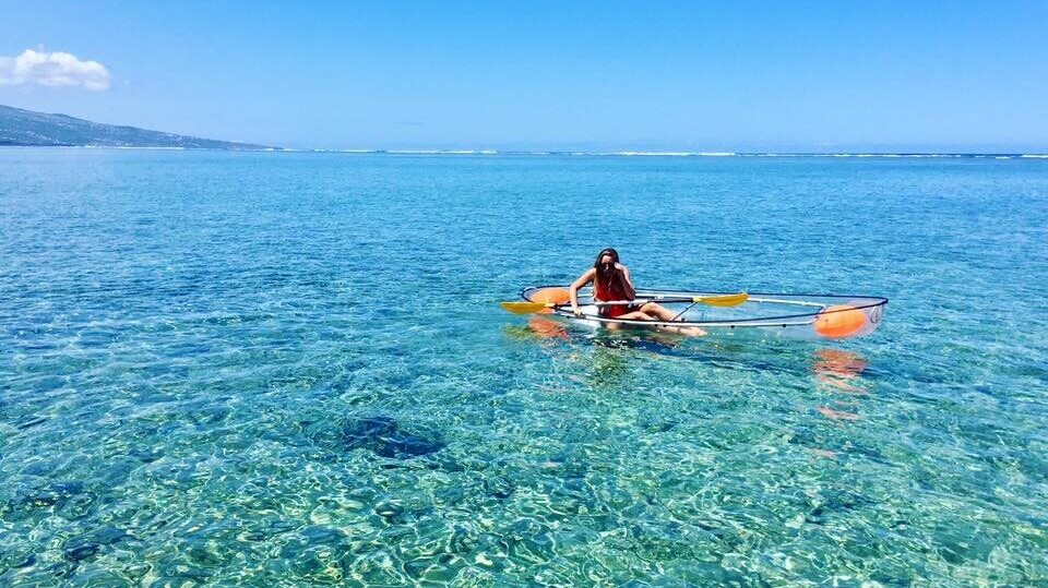 Kayak transparent - activités insolites Réunion - Keylodge - locations saisonnières